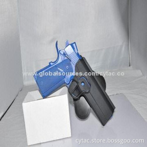 1911 pistol holster, made of polymer, designed with release button, soft silicone paddle